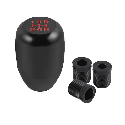 Manual Car Universal 5 Speed Gear Shift Knob Shifter Aluminum Black Lever Stick